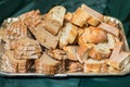 Loaf of bread cut into slices on cutting board Royalty Free Stock Photo