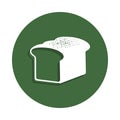 loaf of bread icon in badge style. One of Farm collection icon can be used for UI, UX