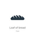 Loaf of bread icon vector. Trendy flat loaf of bread icon from food collection isolated on white background. Vector illustration Royalty Free Stock Photo
