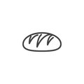 Loaf of bread line icon