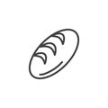 Loaf of bread line icon
