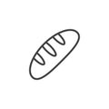 Loaf bread line icon