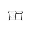 Loaf of bread line icon