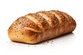 a loaf of bread with sesame seeds on it, created by Generative AI