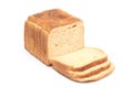 Loaf of the bread on white Royalty Free Stock Photo