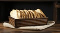 Loaf of Bread on Wooden Tray, Freshly Baked Sourdough, Rustic Food Display Royalty Free Stock Photo