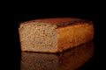 Loaf of dark rye bread isolated Royalty Free Stock Photo