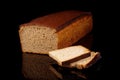 Loaf of dark rye bread isolated Royalty Free Stock Photo