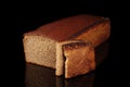 Loaf of dark rye bread isolated Royalty Free Stock Photo
