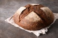 Loaf of freshly baked hemp bread and hemp seeds. Royalty Free Stock Photo