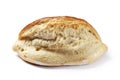 loaf of homemade bread isolated on a white