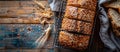 Homemade Whole Grain Bread on Cooling Rack Royalty Free Stock Photo