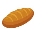 Loaf icon, fresh delicious bread and bakery symbol