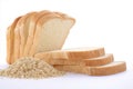 Loaf Rice Sourdough bread with raw brown rice. Royalty Free Stock Photo