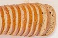 Loaf rye bread, cut into pieces Royalty Free Stock Photo