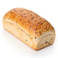 Sesame seed bread isolated on white background Royalty Free Stock Photo