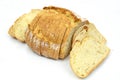 Loaf of sliced bread on a white background Royalty Free Stock Photo