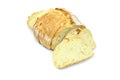 Loaf of sliced bread on a white background Royalty Free Stock Photo