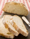 Loaf and Slices of American Sour Dough Bread