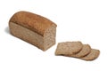 Loaf of spelt bread and slices Royalty Free Stock Photo