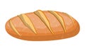 Loaf of wheat bread. Grain bread roll.