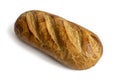 Loaf of wheat and corn flour bread on a white background Royalty Free Stock Photo