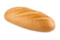 A loaf of white wheat bread isolated on a white background. Royalty Free Stock Photo