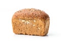 Loaf of wholegrain bread over white Royalty Free Stock Photo