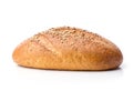 Loaf of wholegrain bread over white Royalty Free Stock Photo