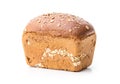Loaf of wholegrain bread over white Royalty Free Stock Photo