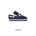 loafer icon on white background. Simple element illustration from clothes concept