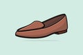 Loafer shoe vector illustration.