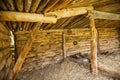 Loafing calving log barn primitive cattle ranch