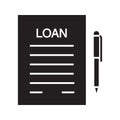 Loan agreement glyph icon