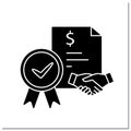 Loan agreement glyph icon