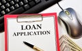 Loan application. The inscription in the application form of the borrower`s financial needs on a reimbursable basis