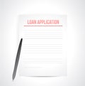 Loan application paperwork illustration