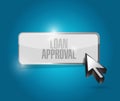 Loan approval button illustration design