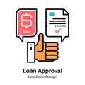 Loan Approval Line Color Icon