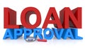 Loan approval on white