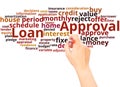 Loan Approval word cloud hand writing concept Royalty Free Stock Photo