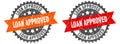 loan approved band sign. loan approved grunge stamp set Royalty Free Stock Photo