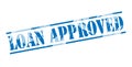 Loan approved blue stamp