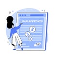 Loan approved isolated cartoon vector illustrations.