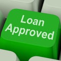 Loan Approved Key Shows Credit Lending Agreement