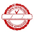 Loan approved rubber stamp with place for date Royalty Free Stock Photo