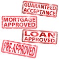 Loan approved rubber stamps Royalty Free Stock Photo