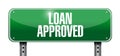 Loan approved sign illustration design