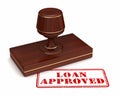 Loan approved stamp concept 3d illustration Royalty Free Stock Photo