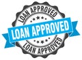 Loan approved stamp Royalty Free Stock Photo